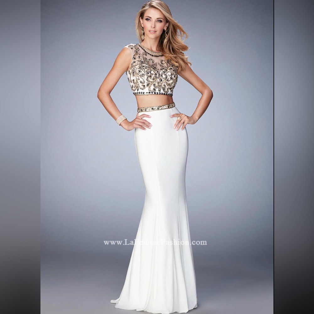2 piece prom dress